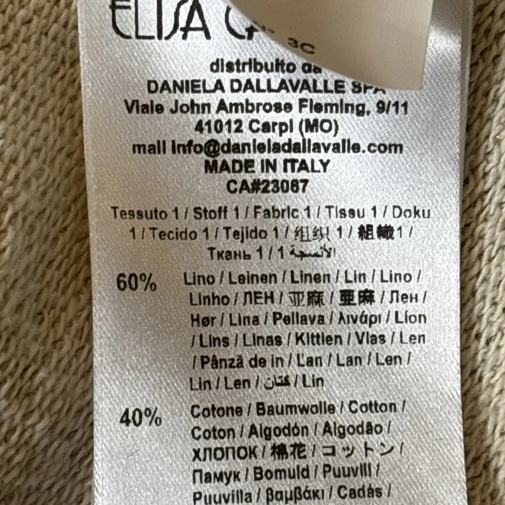 Elisa Cavaletti Daniela Dallavalle Jacket Sz XS Linen Cotton Stretch Art to Wear